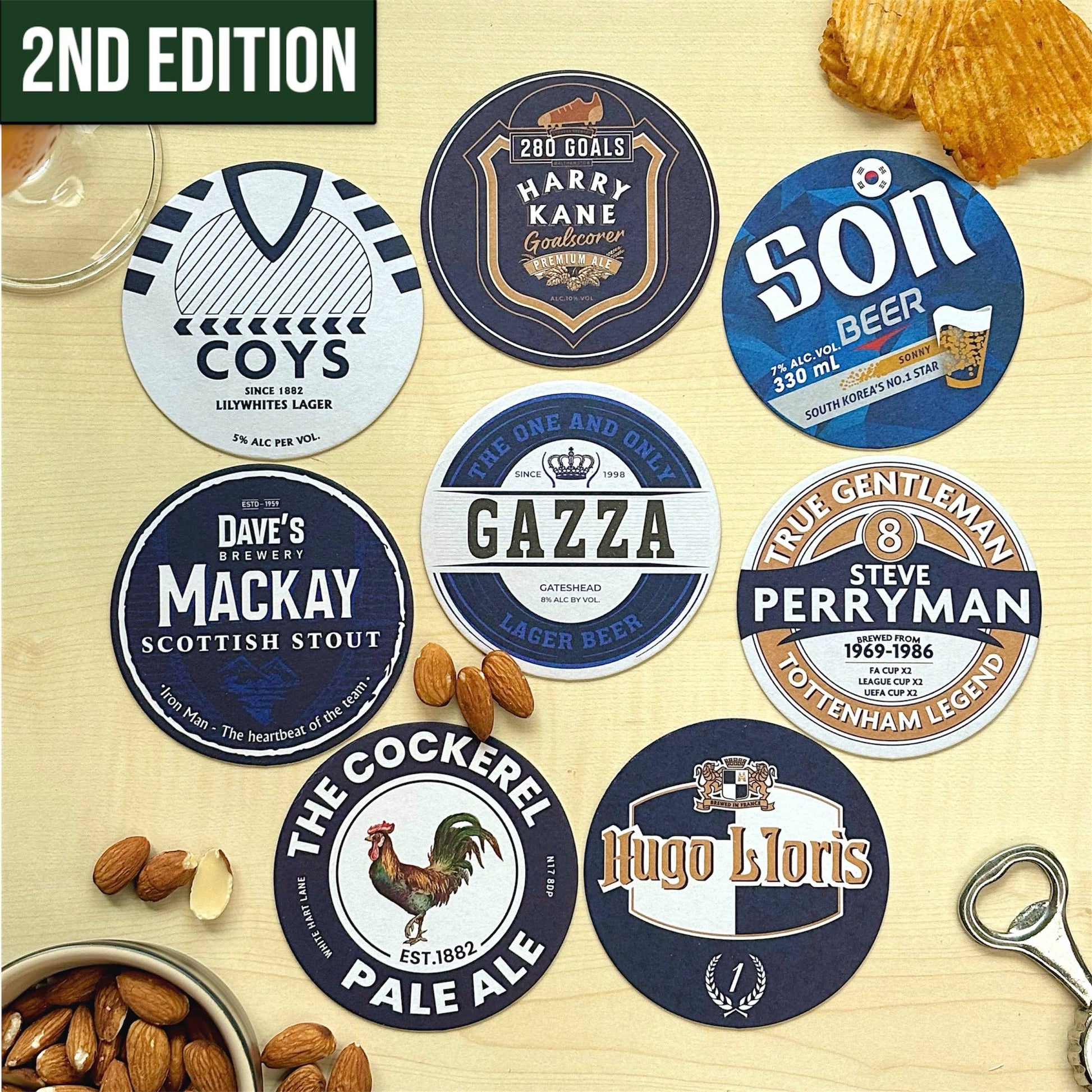 Tottenham Hotspur Beer Mats (8-Pack)