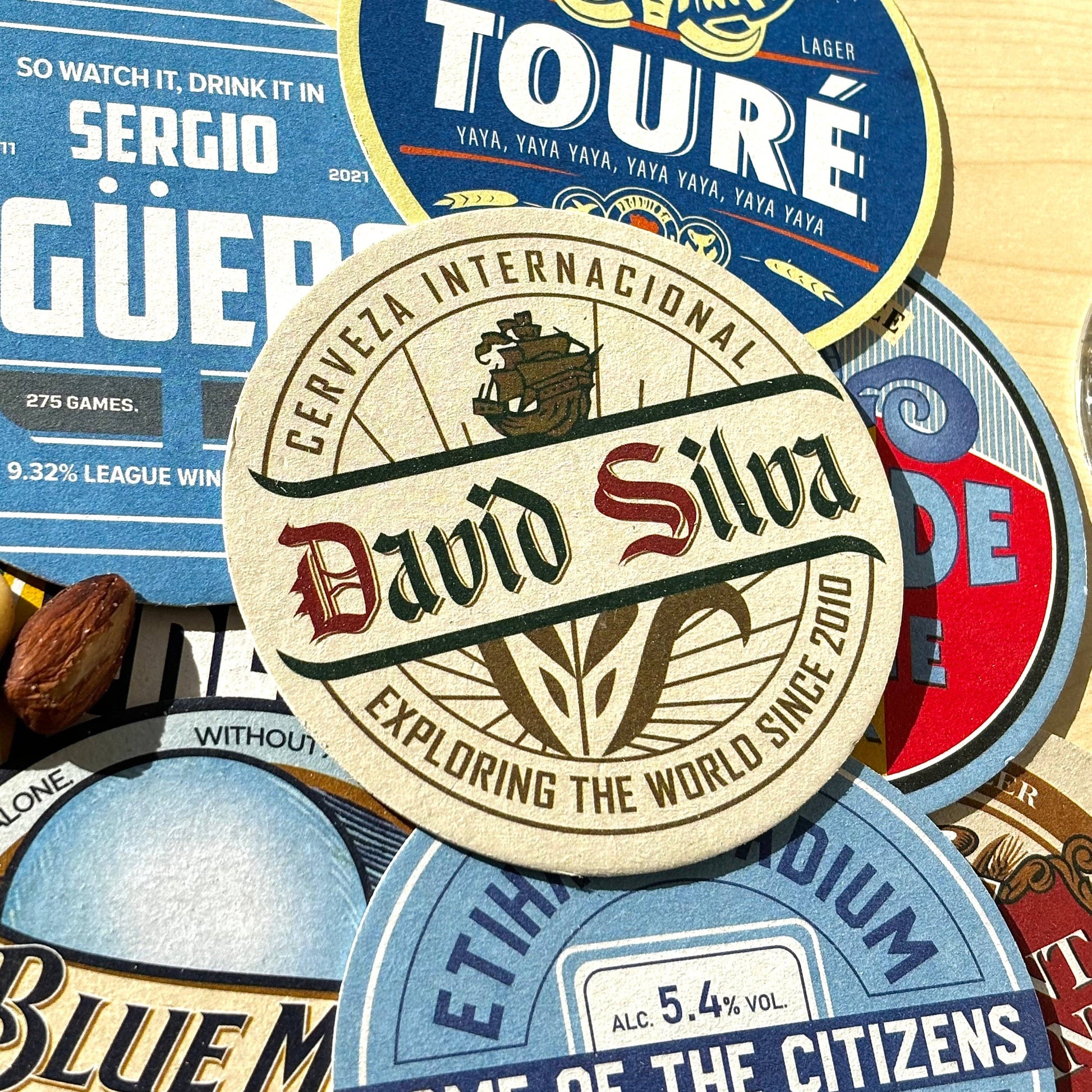 Manchester City Beer Mats (8-Pack)