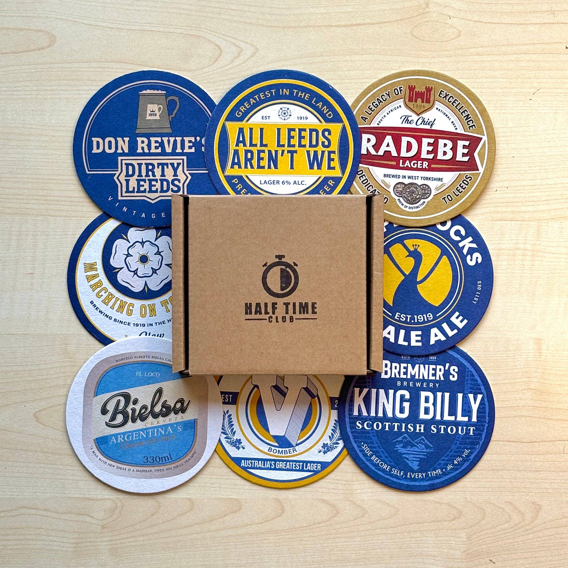 Leeds United Beer Mats (8-Pack)