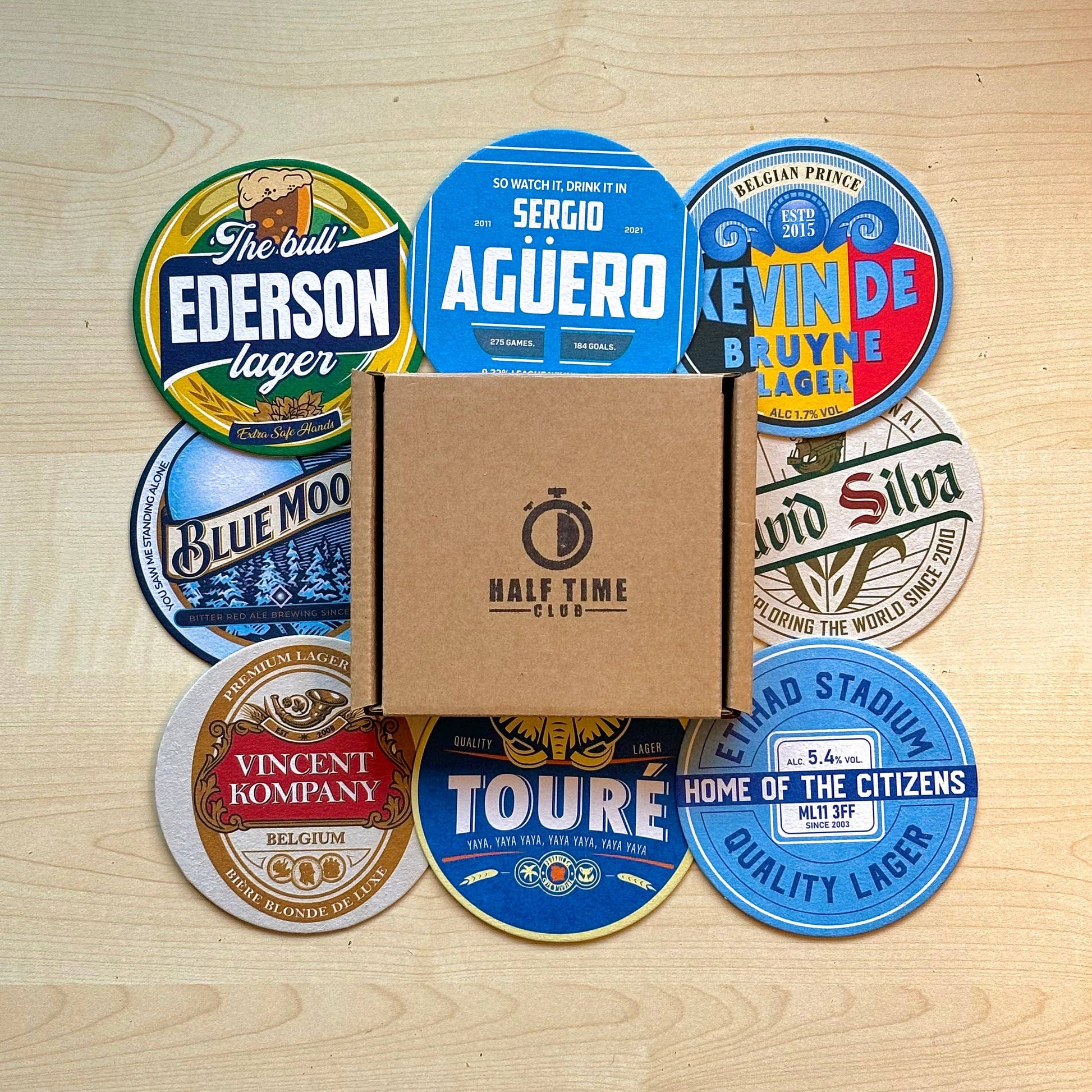 Manchester City Beer Mats (8-Pack)