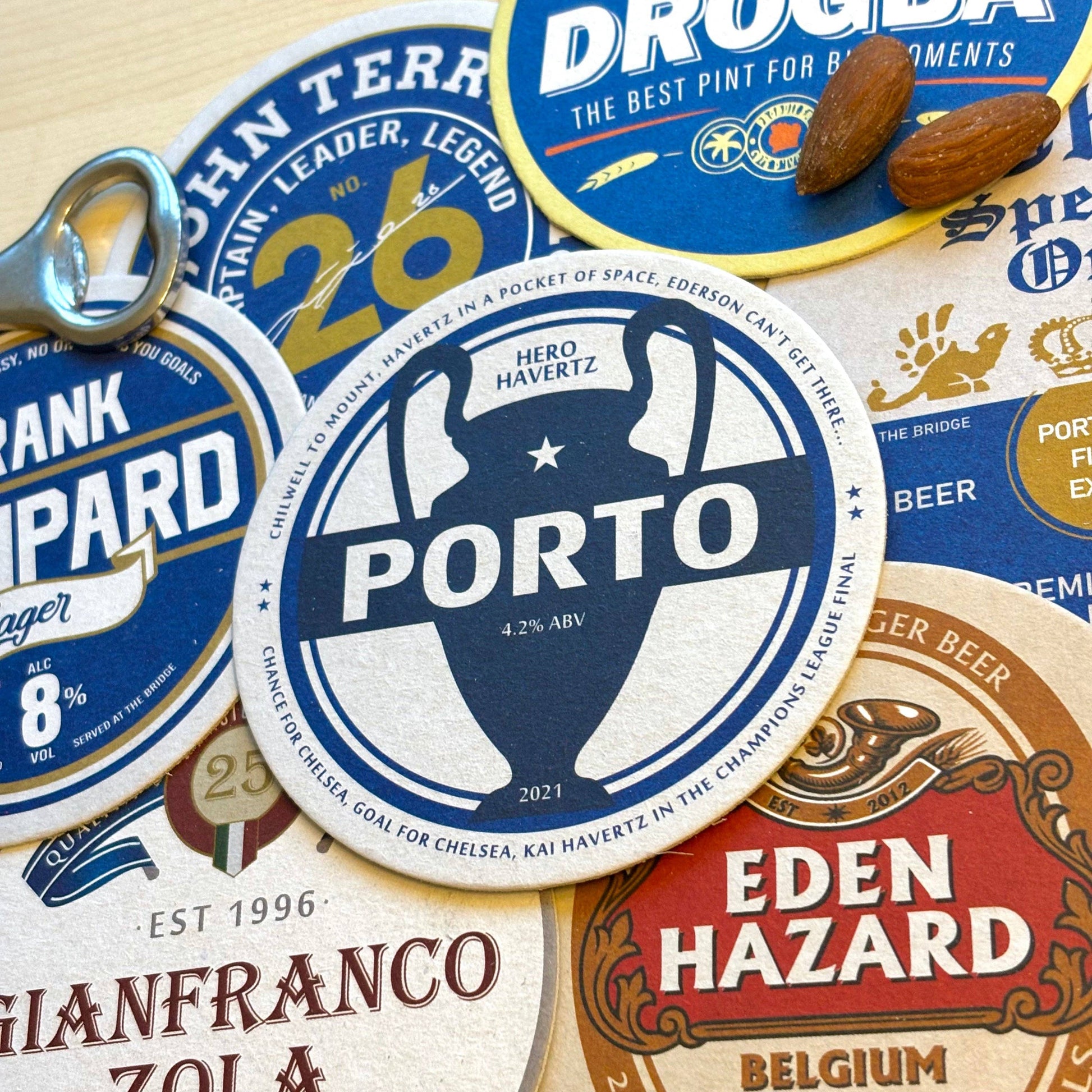 Chelsea Beer Mats (8-Pack)