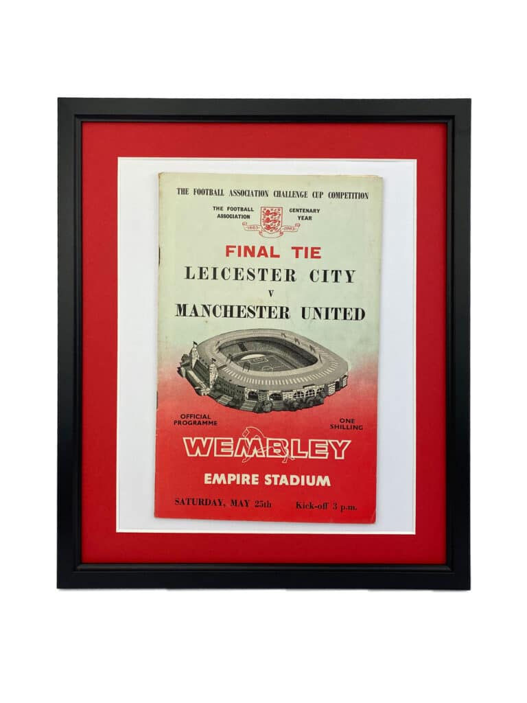 1963 FA Cup Final Framed Programme | Manchester United Memorabilia