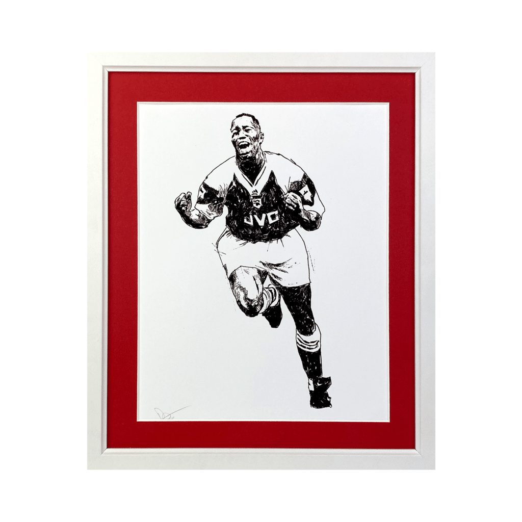 Ian Wright Player Illustration | Artwork for Arsenal Fans