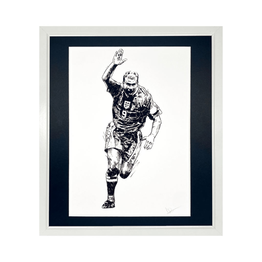 Alan Shearer Illustrated Print | Gifts for Football Fans