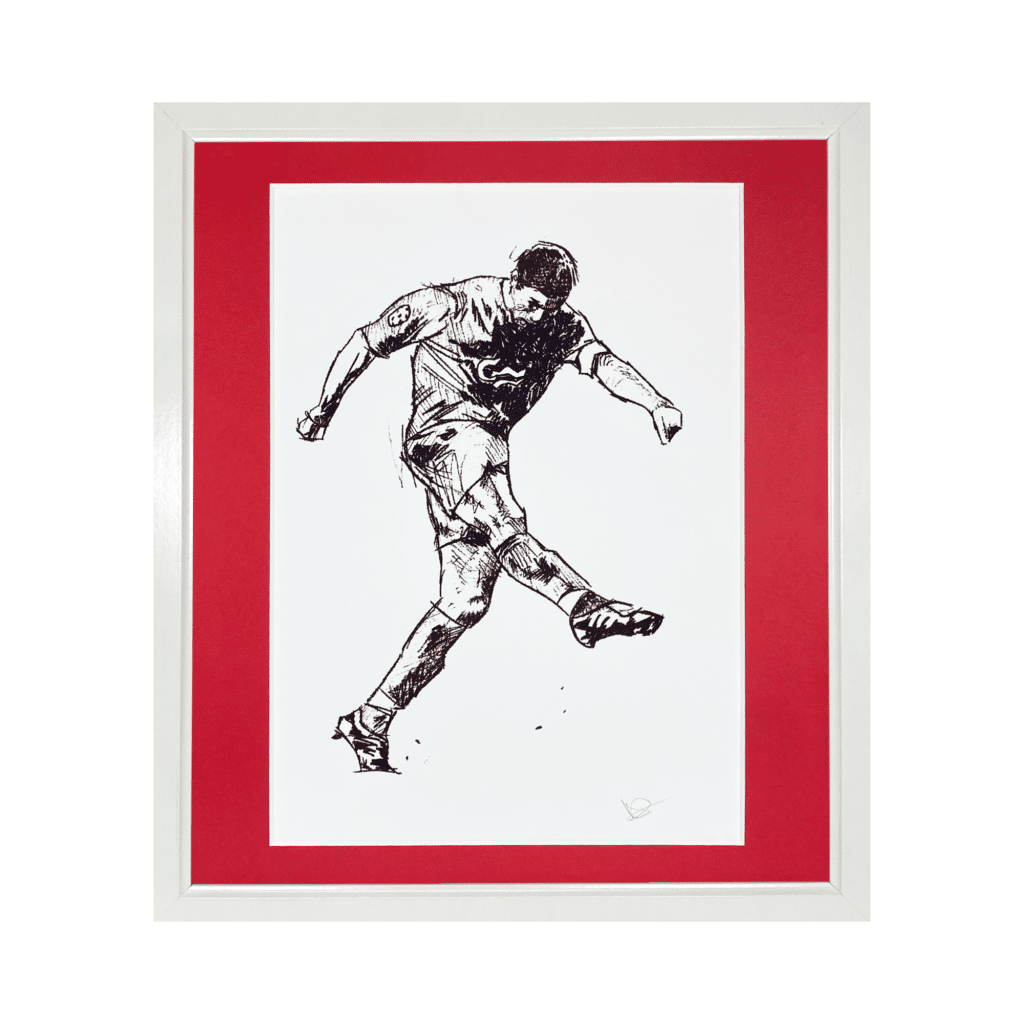 Steven Gerrard Illustrated Print | Gifts for Liverpool Fans