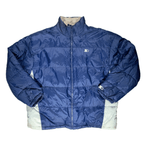 Navy Starter Padded Jacket | Affordable Vintage Coats