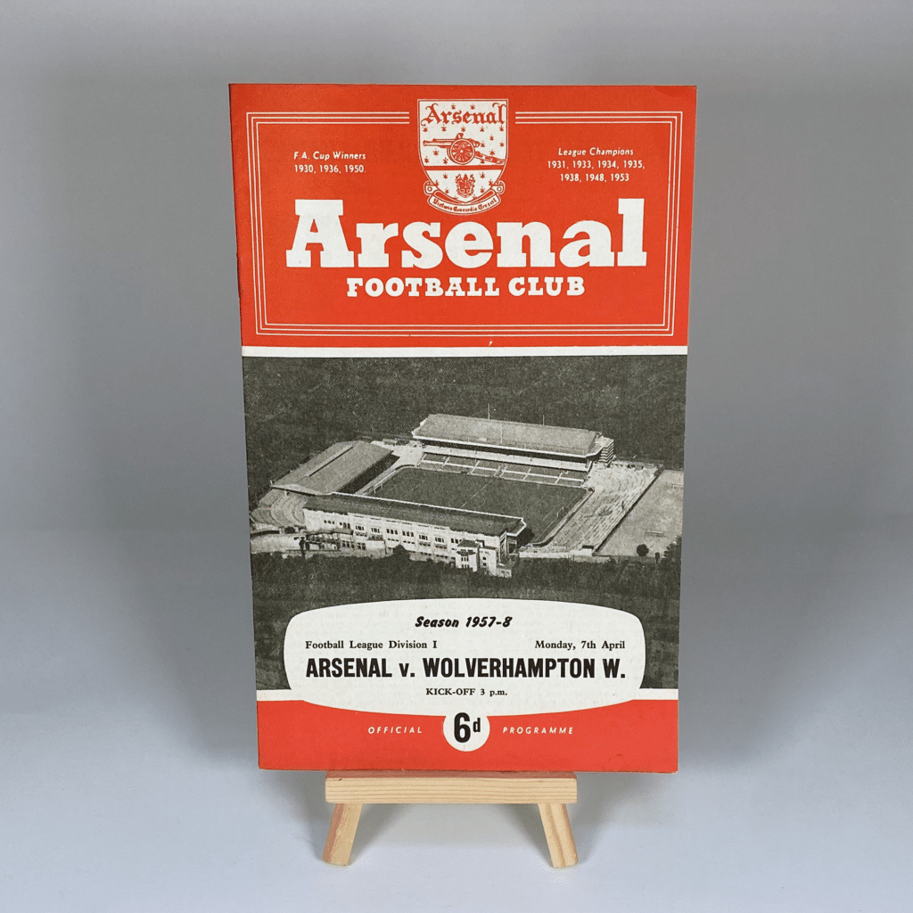 Arsenal vs Wolverhampton Wanderers 1958 | Old Football Programmes