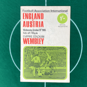 England vs Austria Programme 1965 | England Football Programmes