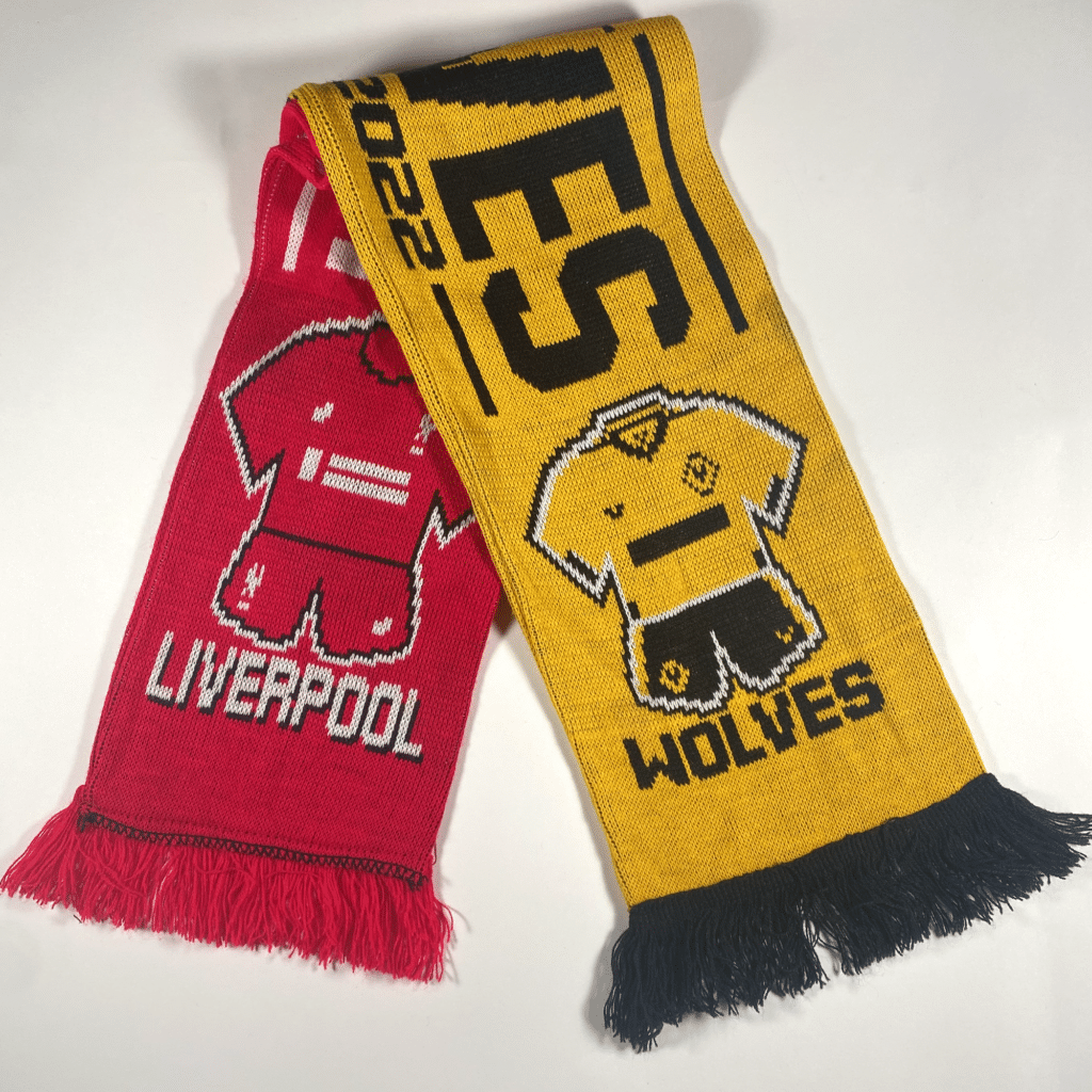 Liverpool & Wolves Half-and-Half Scarf | Vintage Football Scarves