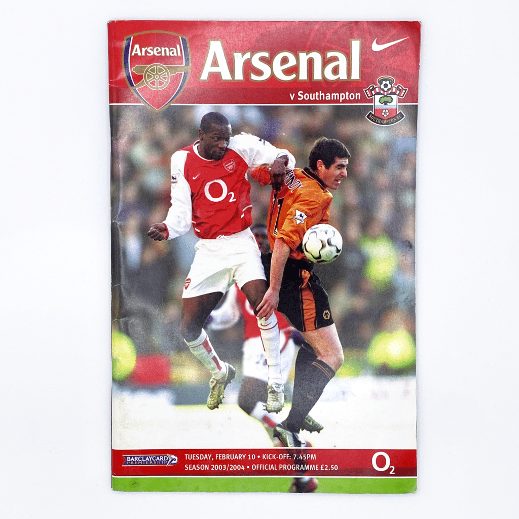 Arsenal vs Southampton Programme 2004 | Arsenal Invincibles