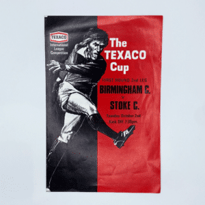 Birmingham vs Stoke Programme 1973 | Texaco Cup Programmes