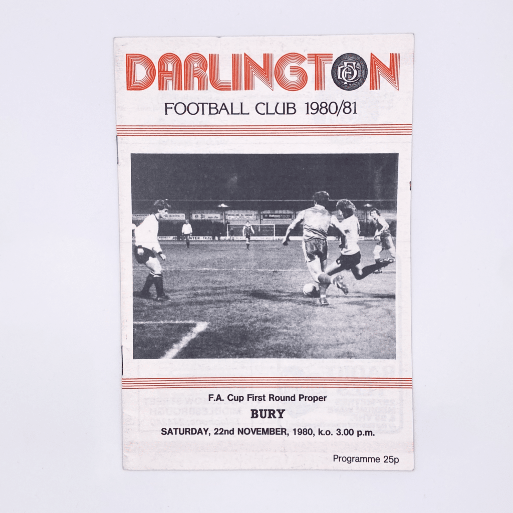 Darlington vs Bury Programme 1980 | FA Cup Programmes