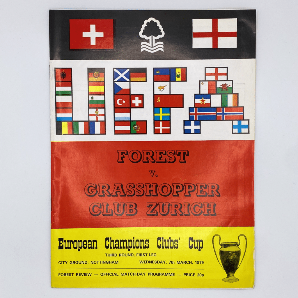 Nottingham Forest vs Grasshoppers Programme 1979 | Football Programmes